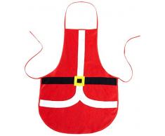 WIDMANN ? Delantal Papá Noel Navidad Unisex-Adult, rojo, 75 x 54 cm, vd-wdm08168