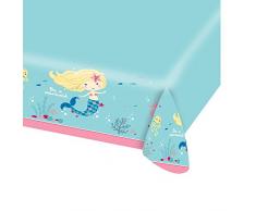 amscan mantel 120 x 180 cm sirenita, Multicolor, 7am9903034 