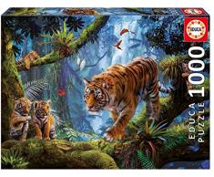 Educa Borrás Puzzle 1.000 piezas, Tigres en el árbol, multicolor, Talla Única 17662