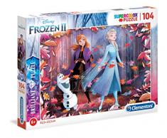Clementoni-Clementoni-20161-Brilliant Disney Frozen 2-104 Piezas, Puzzle Niños, Multicolor, 20161