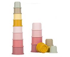 Little Dutch- Vasos apilables, Color Rosa (Rubo Toys 2008003)
