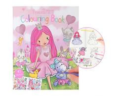 Depesche 12016 Mimi-Libro 24 páginas Crear un montón de simpáticos Motivos de Princesas y Animales, Cuaderno para Colorear con sugerencias de diseño y una Hoja de Pegatinas, Multicolor