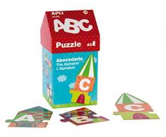 Apli kids-Caja puzzle casita ABC, 40 unidades