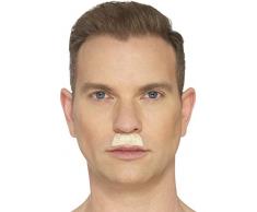 Smiffys-49648 Bigote Cepillo de Dientes, Rubio, Color, Tamaño único (49648)