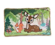 NICI- Cojín Magical Forest 43x25cm marrón-Almohada sostenible y mullida, niñas, bebés y Amantes de los Peluches, Ideal para casa, la guardería o de Viaje (49215)