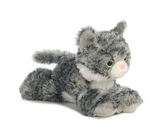 Aurora World Lily El Gato Mini Flopsies Peluche (Color Gris/Blanco/Rosa)