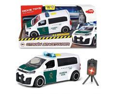 Dickie-Guardia Civil Furgoneta Citröen con Radar 15 cm 1153020 Vehículo de Juguete con función, Color Blanco/Verde
