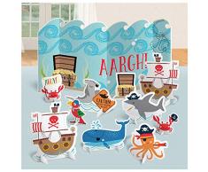 Amscan International Amscan 282219 - Kit de decoración para mesa (1 unidad), diseño de Ahoy Cumpleaños