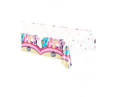 amscan- Mantel de mesa impreso, Multicolor, 1.2 x 1.8 m (9902511)