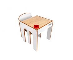 Little Helper Mesa escritorio con silla para niños pequeños, color acero y rojo