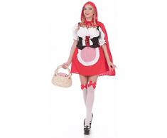 WIDMANN Desconocido 57483 - blusa capa adultos traje rojo con corsé, falda con delantal y capa con capucha, talla L