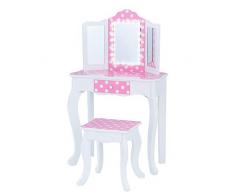 Fantasy Fields Teamson Kids Juego De Tocador Rosa con Espejo Y Luces Tocador Madera TD-11670FL