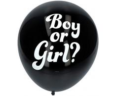 Folat Globo de Género Reveal Niño con confeti azul-41cm-3 piezas, color azul, 41 cm (08588)