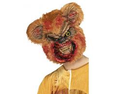 SmiffyS 46992 Máscara De Osito De Peluche Zombi, Marrón, Tamaño Único