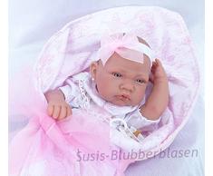 Antonio Juan AJ5026 - Muñeca recién Nacida con Manta y Lazo, Muy Realista, Color Rosa