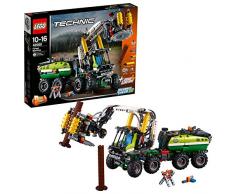 LEGO Technic - Máquina Forestal, Juguete de Construcción 2 en 1, Vehículo con Sistema Neumático, Cargadora de Troncos (42080)