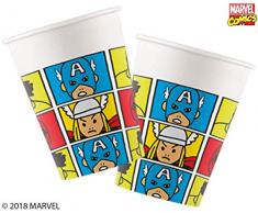 Marvel Avengers 78226 - Vasos de papel (200 ml, 8 unidades), color verde