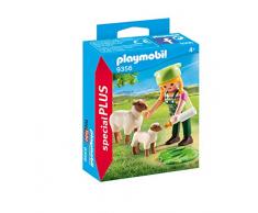 PLAYMOBIL- Granjera con Ovejas Juguete, Multicolor (geobra Brandstätter 9356)