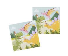 Boland 50059 - Servilletas de papel con motivo,dinosaurio,12 piezas,tamaño 33 x 33 cm,dino, vajilla para fiestas,jardín,fiesta,cumpleaños,finger food,accesorios para fiestas,fiesta temática,carnaval
