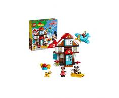 LEGO DUPLO Disney - Casa de Vacaciones de Mickey Nuevo juguete de construcción con los Personajes de Disney, incluye Minifigura de Minnie, el Pato Donald, Goofy y Pluto (10889)