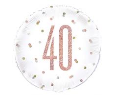 Unique Party 84903 - Globo de papel de aluminio, color oro rosa