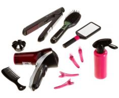 Theo Klein-5873 Mega Set de peluquería con Cepillo, secador Plancha de Pelo de Braun satín Hair 7, Juguete, Multicolor (5873)