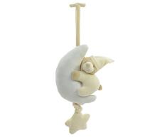 Kögler- Peluche Musical, Oso con Luna en Beige, Aprox. 46 x 17 cm, Suave y acogedora Ayuda a Dormir del bebé, Reproduce una melodía Relajante, Ideal para la Cama y el Cochecito, Color (20319)