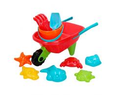 ColorBaby - Set de playa con carretilla de juguete Color Beach (43507)