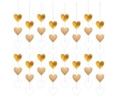 amscan 9913250-Juego de 8 Colgantes Decorativos con Corazones, 130 cm Cada una, decoración para Bodas, San Valentín y cumpleaños (9913250)