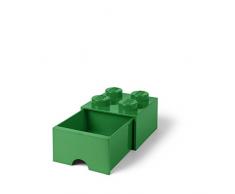 Room Copenhagen-Lego Ladrillo 4 pomos, 1 cajón, Caja de almacenaje apilable, 4,7 l 40051734