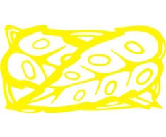 Indigos Adhesivo decorativo para pared, diseño de hojas con bolas de vinilo, color amarillo, 40 x 21 x 1 cm