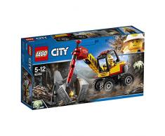 LEGO City - Mina: Martillo Hidráulico, Juguete de Construcción con Grúa para Excavar para Niños y Niñas de 5 a 12 Años, Incluye Minifigura de Minero (60185)
