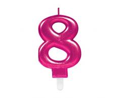 Amscan – 9901776 Número 4 oro celebración acabado metálico velas