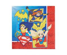 Amscan International – 511609 33 cm DC Super Hero servilleta Niñas
