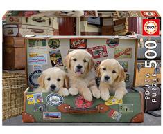 Educa Puzzle 500 Piezas, Cachorros en el Equipaje (17645)