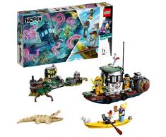 LEGO - Hidden Side Camaronero Encallado Juguete de construcción con realidad aumentada, incluye barco de pesca y un cocodrilo, Novedad 2019 (70419)