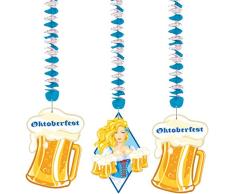 Folat- Perchas para jarras de cerveza Oktoberfest - 3 piezas, Multicolor (61491)