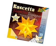 Folia 814/3030 DIY Kit Bascetta- Set Creativo de Estrellas (30 x 30 cm) (32 Hojas de Papel Transparente Color Amarillo [Importado de Alemania]