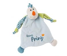 NICI Manta de Seguridad con diseño de dragón Little Prinz, 25 x 25 cm, a Partir de 0 Meses, para bebés y niños pequeños, Peluche para bebé y Chupete, Color Azul/Verde (46734)
