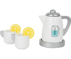 small foot company-Juego de té Small Foot con Tetera de Madera, promueve Las Habilidades Creativas y motrices, Especialmente para Las Manos de los niños pequeños. Juguetes, Multicolor by Legler 11115