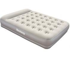 Bestway 67459 - Cama Hinchable Aeroluxe Queen Doble con Bolsa de transporte y Almohada incorporada, 203 x 152 x 38 cm (14,5 kg), Vinilo Gris