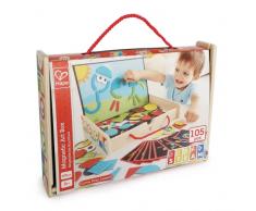 Hape Magnetische Kunstbox Juguete Educativo con maletín con Pizarra magnética (E1631), Multicolor, L: 30, W: 23, H: 6 cm
