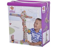 Eichhorn Constructor Kran, Juguete de Madera versátil, 170 Piezas, 5 construcciones Diferentes, para niños a Partir de 6 años