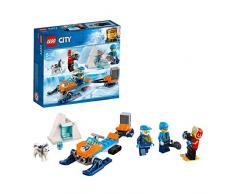 LEGO City - Ártico: Equipo de Exploración, Juguete de Construcción de Aventuras de Equipo de Expedición con Moto de Nieve y Figura Perro Husky (60191)