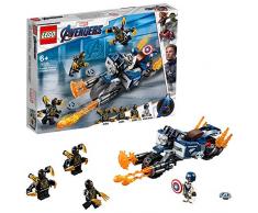 LEGO Super Heroes - Capitán América: Ataque de los Outriders, Juguete de Construcción, Moto con Lanzallamas del Primer Vengador (76123)