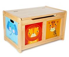 Tidlo : Caja de Juguetes de la Selva de Madera Natural