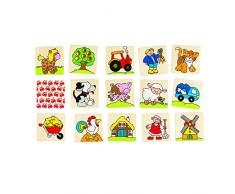 Goki 56890 Juguete de Habilidad motora - Juguetes de Habilidades motoras (Multicolor, Madera, Preescolar, 3 año(s), CE, 36 Pieza(s))