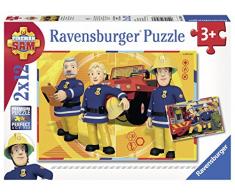 Ravensburger Sam el Bombero - Puzzle, Pack de 2 x 12 Piezas 75843