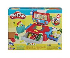Play-Doh Cash Registro de Juguete para niños de 3 años y más con Divertidos Sonidos, Play Food Accessories y 4 Colores no tóxicos (Hasbro E6890)