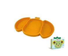 Kids Euroswan- Meal Time- Plato Silicona Anti-Deslizante ORANGIEFLY FROOTIMALS, Multicolor (FT00007)